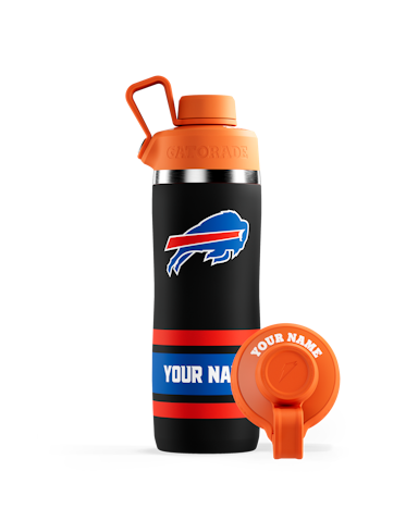 Black Custom NFL Stainless Steel Bottle W3